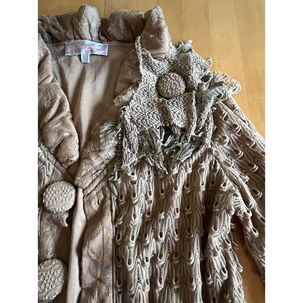 Pretty Angel Cardigan Size S Small Neutral Tones Lace Girly Boho Magical Women's - Picture 3 of 9